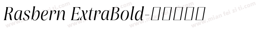 Rasbern ExtraBold字体转换